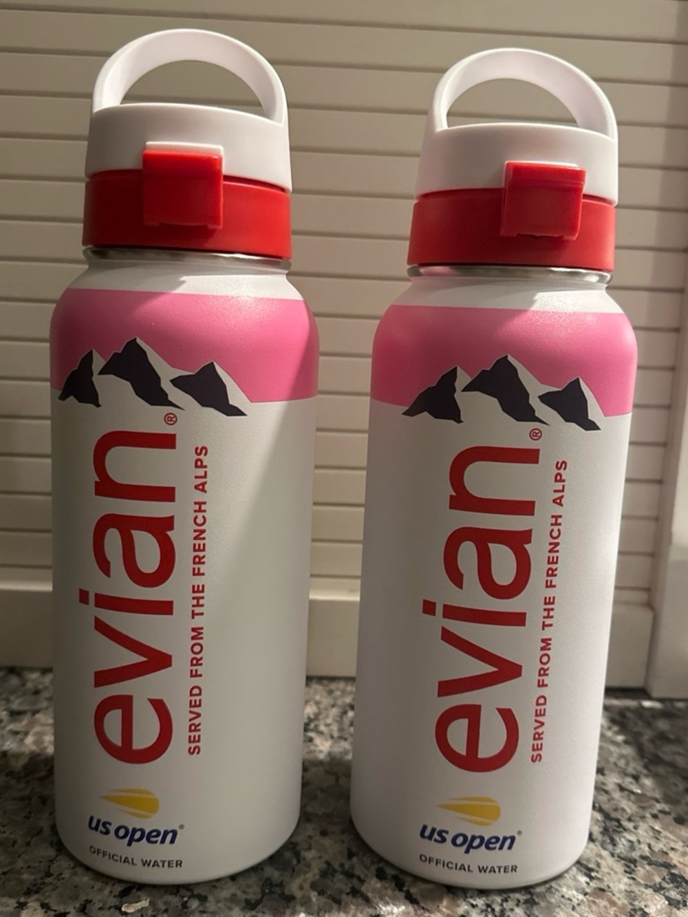 US Open 2026 Evian Stainless Steel Reusable Water Bottle - new! Listing is for 1